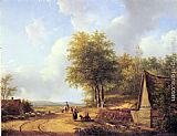 Andreas Schelfhout The Country Road painting